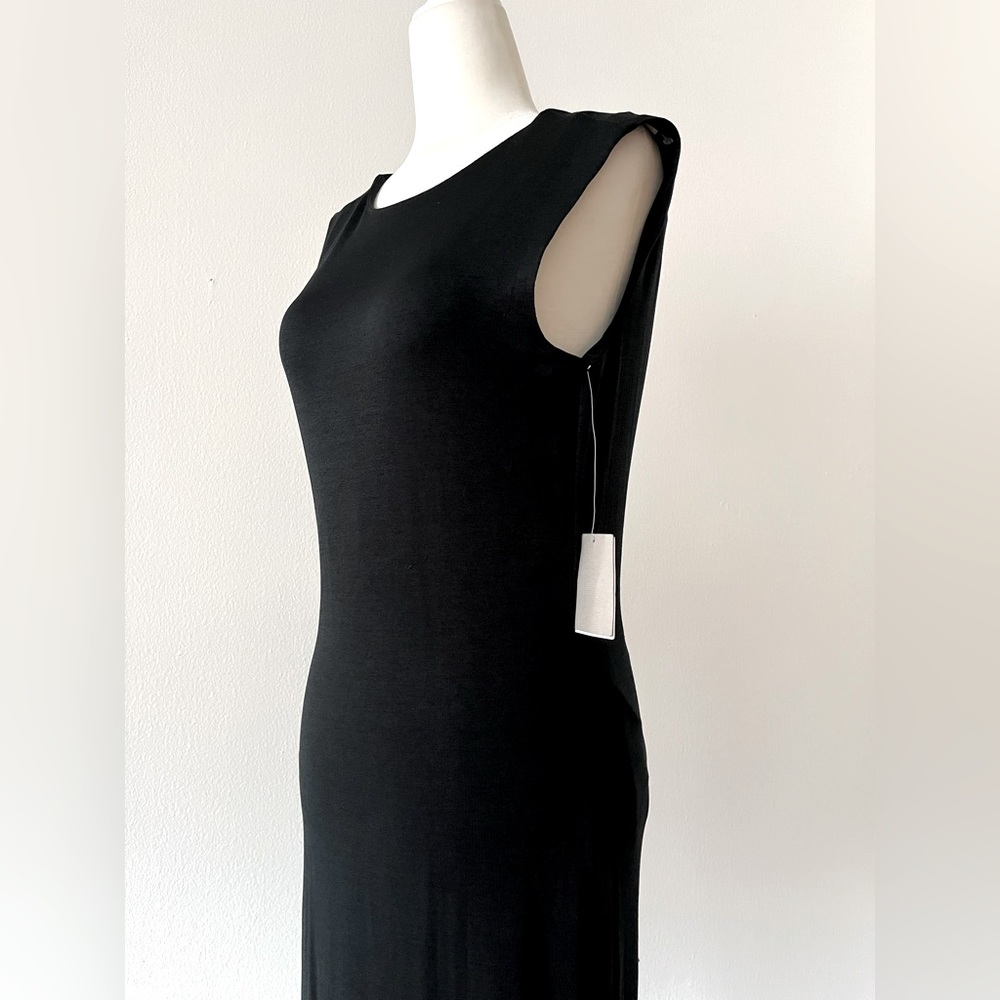 NWT Carmen Marc Valvo maxi charcoal melange dress women’s small
